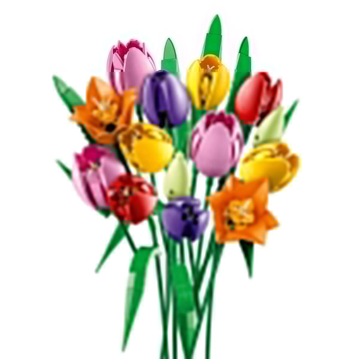 LEGO Botanicals Tulpenstrauß - Set mit Kunstblumen für Erwachsene - mit 14 künstlichen Tulpen in 5 Farben als DIY Deko - Geschenkidee für Frauen - 11501 5