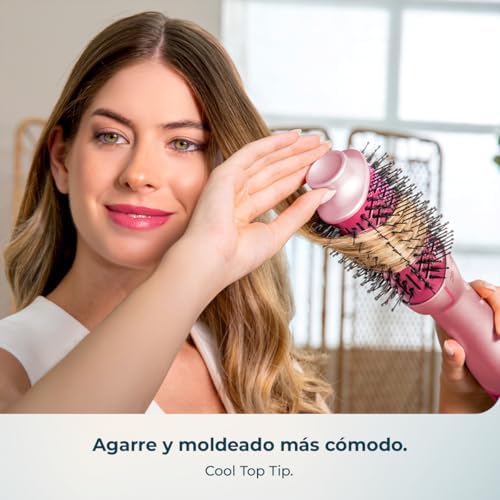 Cepillo de Aire Voluminizador CeramicCare Unique Cotton Candy. 1200W, Revestimiento Cerámico con Queratina y Aceite de Argán, 3 Modos, Punta Fría, Sistema de Protección — foto 7 de 8