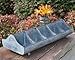 Galvanized Steel Metal Country Garden Planter Feed Trough Caddy with Handle 10 Compartments