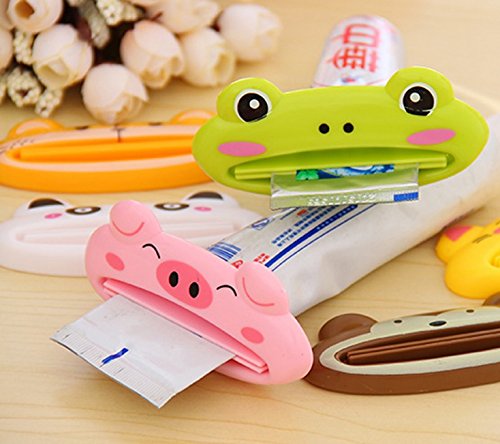 DMtse 4 X Home Design Shaped Toothpaste Tube Squeezers Clip
