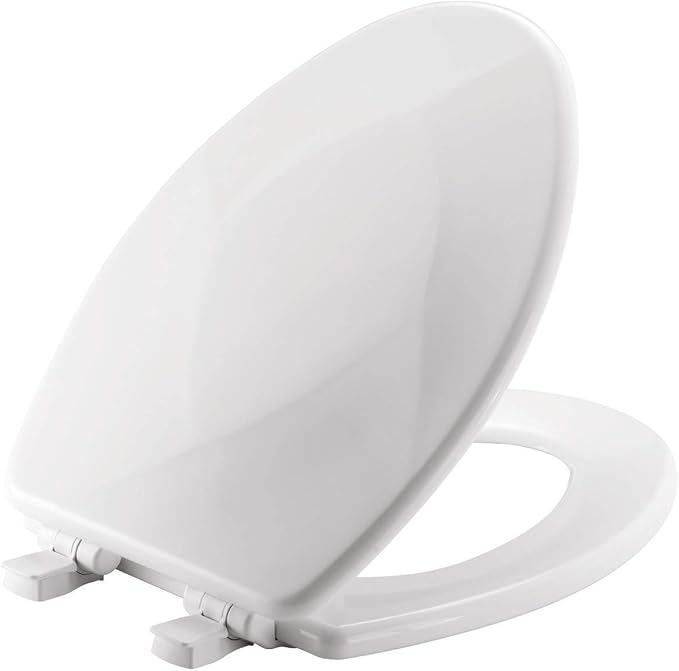 Mayfair SlowClose, Removable Sculptured Wood Toilet Seat That Will Never Loosen, Teardrop