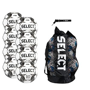 SELECT Numero 10 Soccer Ball, 8-Ball Team Pack, White/Black/Gold, Size 5