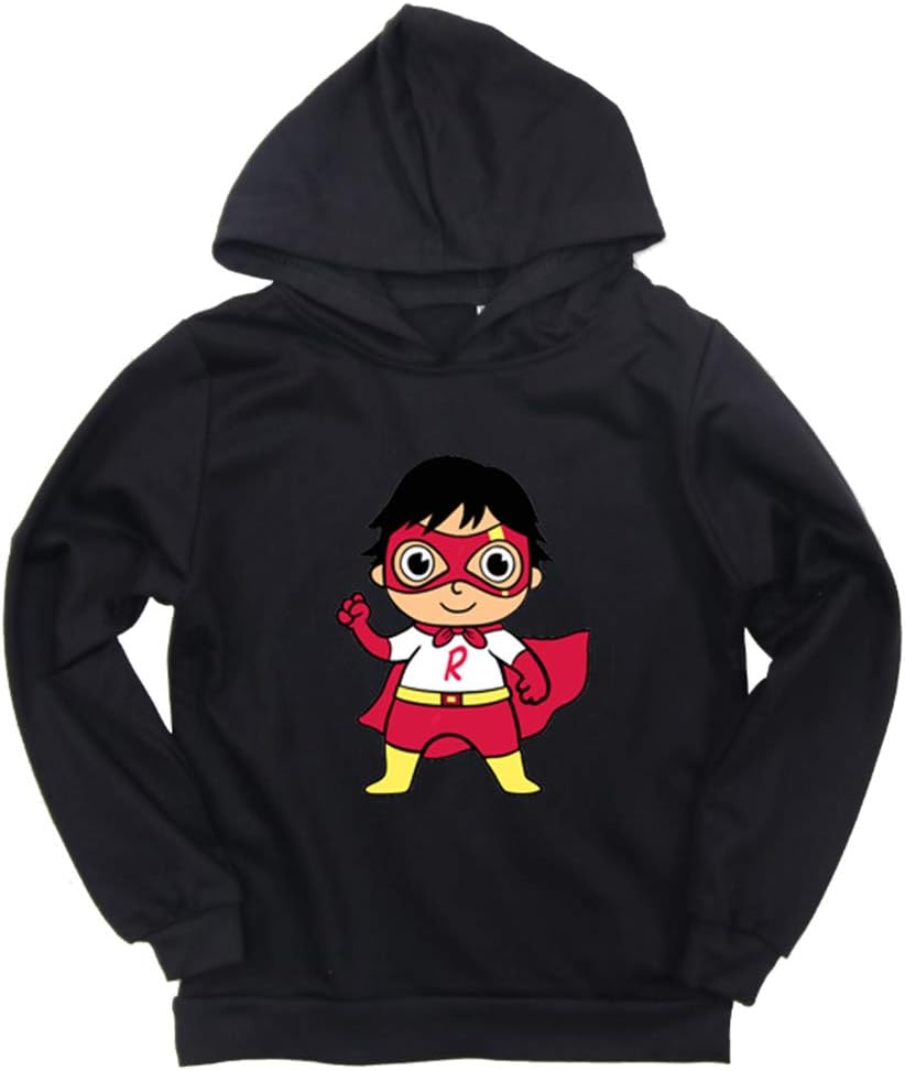 Ryans World Hoodie, Boys Girls Ryan's World YouTube Toy Review Hooded Sweatshirt Kids Cute Cartoon Panda Jumper Children Long Sleeve Shirts Sweater Pullover Tops Clothing Clothes