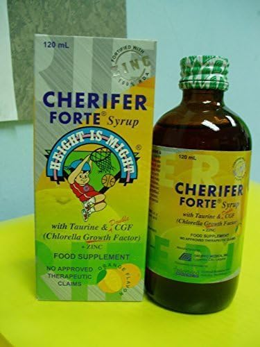 CHERIFER FORTE Syrup w/ Taurine & Double Chlorella Growth Factor + Zinc 120ml by CHERIFER FORTE