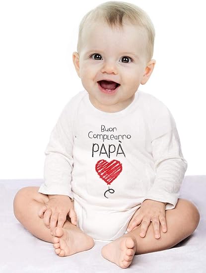 Shirtgeil Buon Compleanno Papa Idea Regalo Per Padre E Neonato Body Neonato Manica Lunga Amazon It Abbigliamento
