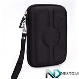 Electronic Cigarette Case - Semi Hard Shell - Black Nylon for JoyeTech eGo + Carabiner Hook for your keys & NextDia â€ž Velcro Cable Strap
