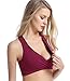 CAKYE 3PACK Racerback Maternity Nursing Sleep Bra Breastfeeding Tank (Large, A-Navy/Charcoal/Burgundy 3Pack)