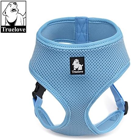 Mesh Breathable Vest Dog Harness Size Small 11.8" - 16.5" Chest Size, Blue Ideal for Small dogs needing a comfortable fit.