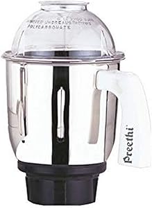Preethi MGA515 Medium Mixer Jar for Eco Twin, Eco Plus, Nitro and Blue Leaf, 1-Liter, Silver
