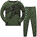 Schmoopy Boys Pajamas Long Sleeve Set with Dinosaur for Toddler Kid Size 7 Green