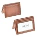 HAWEE Men’s Bifold Front Pocket Wallet Genuine Leather RFID Blocking Card Billfold 5 Slots with Cash Clip, Brown