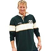 Irish Rugby Shirt with Cream Stripe and Ireland Shamrock Crest, XL