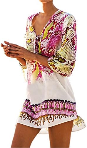 MyBeautifulLife Women's Cover Up Bohemia Tassel Swimsuit Beachwear Bikini Dress