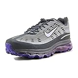 Nike Men's Air Max 2006 Leather Running Shoes-Gray/White/Purple