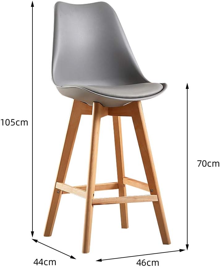 Bar Meubles Epf Lk Sieges Pp Et Cuir Gris Chaise Haute De Cuisine Turefans 2 X Chaise De Bar Cuisses Dhetre Tabourets Bar