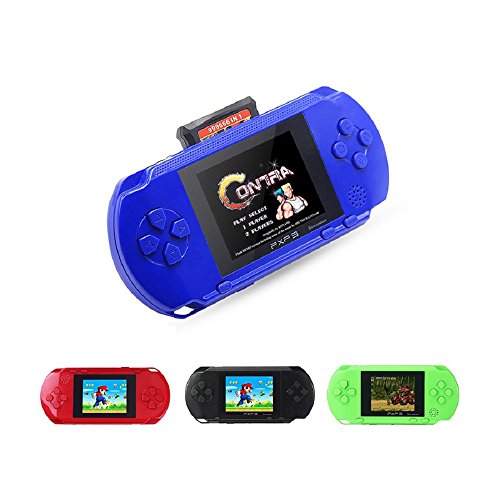 Navpeak Game Player New PXP 3 Portable Video Game Player Slim Station Bundle 16 Bit Handheld Computer Games Console 1pc (Dark-Blue)