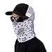 Hoo-Rag - High Performance 100% Moisture Wicking Polyester Microfiber Multi-Functional Face Mask & Neck Cover - UPF 30 - One Size Fits Most - White Paisley