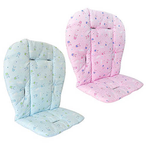 Leiyini Baby High Chair Cover Pad Soft Cotton Infant Stroller Seat Cushion Pushchair Liner Mat (Pink) - Thumbnail 3
