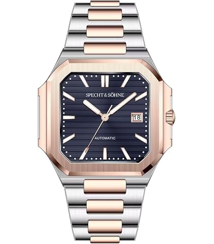 Amazon.com: Specht & Söhne 41MM Square Cubic 5711 Men's Watch