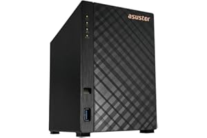 Asustor Drivestor 2 Gen 2 AS1202T, 2 Bay NAS, Quad-Core 1.7GHz CPU, 2.5GbE Port, 1GB DDR4, 3 USB 3.0, Network Attached Storag