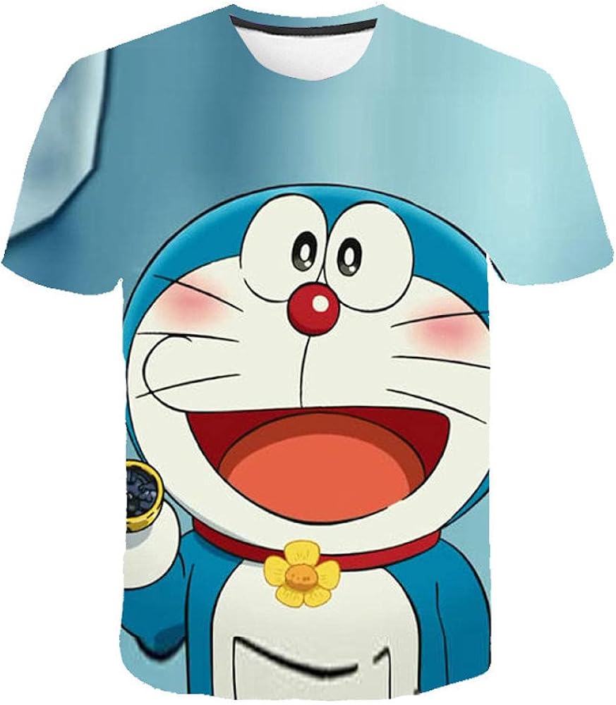 Boys Doraemon TShirt Family Team Cartoon TShirt Amazon.co.uk Clothing