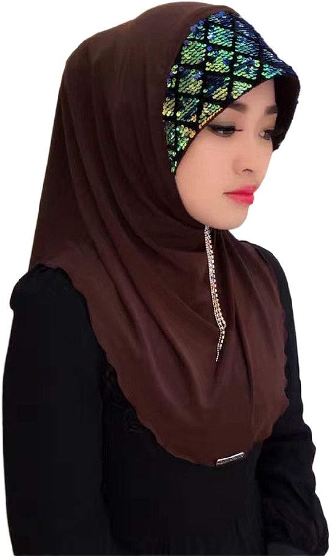 Goyajun Turbante Islamico Hijab Donne Musulmane Cappellino Cilindro Lungo Avvolgere Donne Islamiche Testa Copertina Completa Ramadan Copricapo Arabo Amazon It Abbigliamento