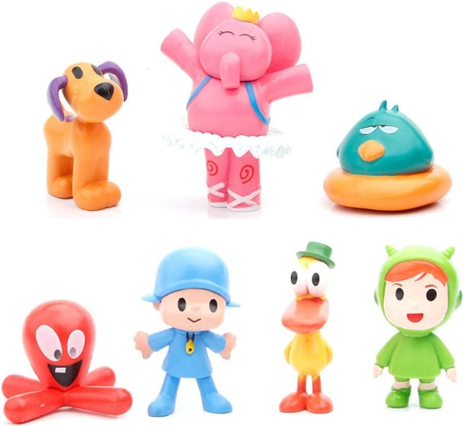 7 Sets of New Pocoyo ToysAction Figure Doll Toy Nina, Elly, Pato, Fred, Loula Kids Toys