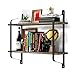 Love-KANKEI Floating Shelves Wall Mounted Industrial Wood Wall Shelves for Pantry Living Room Bedroom Kitchen Entryway, 2 Tier Heavy Duty Book Shelf Weathered Grey