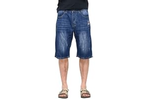 LUOBANIU Men's Denim Shorts Casual Baggy Jean Shorts Classic Loose Fit Summer Vintage 90S Skateboard Jogging Dance Shorts