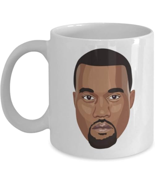 Kanye West Cartoon Head Gift Idea Ye Yeezy Graduation Office Gift 11oz Cups Mugs Saucers Amazon Com Au