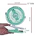 TOMOTO Mini Battery Operated Clip Fan,Sall Portable Fan Powered by Rechargeable Battery or USB Desk Personal Fan for Baby Stroller Car Gym Workout Camping,Green (green)