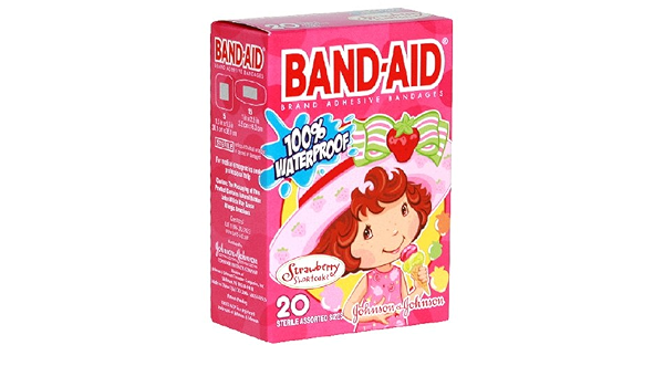 Johnson&Johnson band-aid strawberry shortcake adhesive bandages (381370057550)