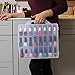 Lumcrissy Nail Polish Organizer Holder, Universal Clear Nail Polish Organizer Holder for 48 Bottles Adjustable Dividers