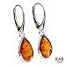 KAB Cognac Baltic Amber Sterling Silver 925 Beauty Earrings 7