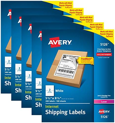 avery half sheet labels