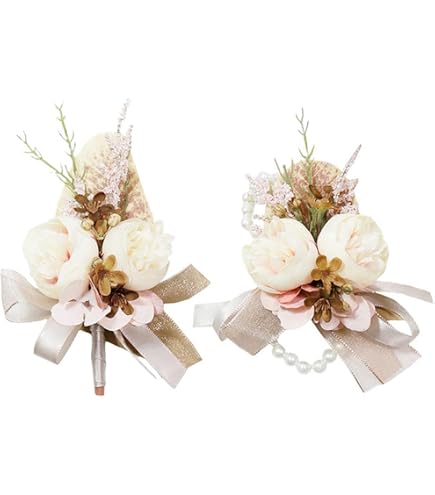 Amazon.com: Cileruide Bridal Wrist Corsage 2pcs Beige Satin Rose Hand  Flower for Wedding Bride Bridesmaid Mother Sisters Wristband for Prom,  Homecoming, Quinceanera, Tea Party, Bridal Shower, Formal Dinner : Home &  Kitchen