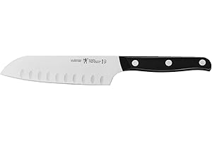 HENCKELS Dynamic 5.5-Inch Santoku Knife, Silver, Black