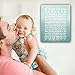 Kids Wall Art Chalkboard Typography Print in Blue, Perfect Christening, Baptism or New Baby Gift, 8x10