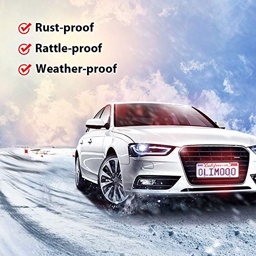 Cadaleem License Plate Frame, Black License Plate Frame, Silicone License Plate Frame with Rust-Proof, Rattle-Proof, Weather-Proof