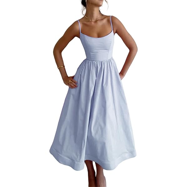 thumbnail image 2 of Women's Summer Bohemian Tie Shoulder Dress Y2k Floral Ruched Flowing Maxi Dress Ruffled Layered Beach Vacation Sundress P 76749788 2 of 13