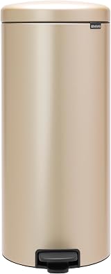 Brabantia NewIcon Pedal Bin 30 L Metallic Gold Soft Closure Removable Inner
