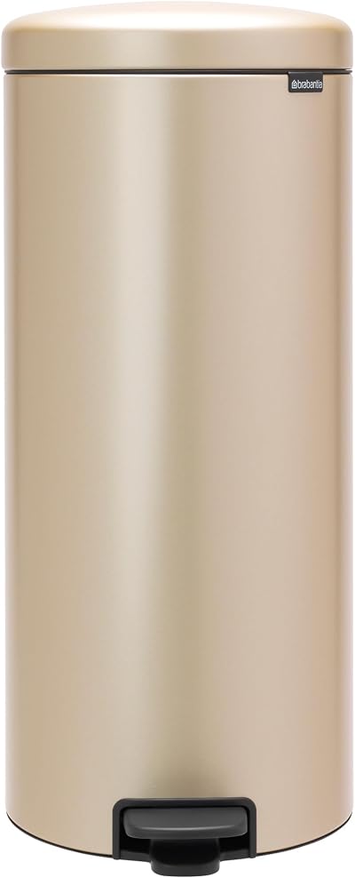 Brabantia NewIcon Pedal Bin 30 L Metallic Gold Soft Closure Removable Inner