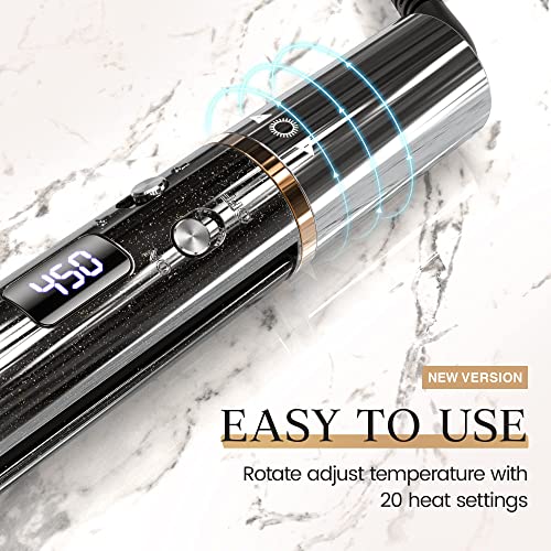 FURIDEN PRO Hair Straightener Flat Iron, Hair Straightener and Curler 2 in 1, Flat Iron Curling Iron in One, Hair Multi Styler Tools, No Frizz | Long-Lasting Finish(Black)