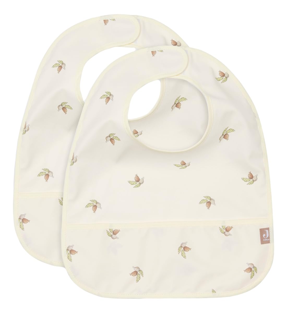 Jollein 029-864-67024 Bib Waterproof Set of 2 Rosehip White
