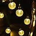 LALAPAO 2 Pack Solar Powered Globe String Lights 30 LED (19.7ft) Crystal Ball Christmas Fairy Light for Outdoor Indoor Xmas Tree Garden Path Patio Home Lawn Holiday Wedding Party Decor (Warm White)