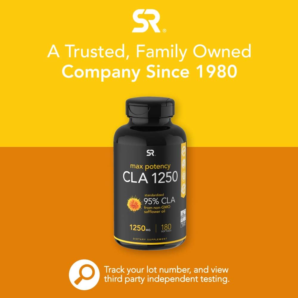 Max Potency CLA 1250 (180 Softgels) with 95% Active Conjugated Linoleic Acid ~ Weight Management Supplement for Men and Women: Health & Personal Care