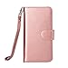 iPhone 6 Plus Wallet Case, iPhone 6s Plus Case, SUPZY Leather Detachable Magnetic Flip 9 Card Slots Holder Wrist Strap Purse Removable Slim Protective Cover for iPhone 6 Plus 5.5 inch (Rose Gold)