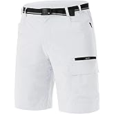 TACVASEN Men's Summer Outdoor Shorts Quick Dry Water Resistant Cargo Casual Golf Work Hiking Shorts (NO Belt)
