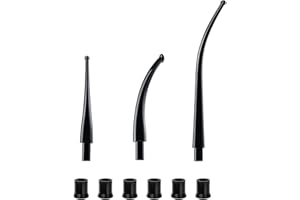 Joyoldelf 3pcs Replaceable Pipe Stem Set - Long Bent Pipe Stem, Short Bent Pipe Stem and Short Straight Pipe Stem with 6pcs Pipe Bits, Suit for 9mm Pipe Filter