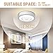 Neporal 30W Ceiling Fixture Dimmable 3 Color Temperature Adjustable 16 Inch Flush-Mount-Ceiling-Light-LED Modern for Bedroom Study Living Room Kitchen